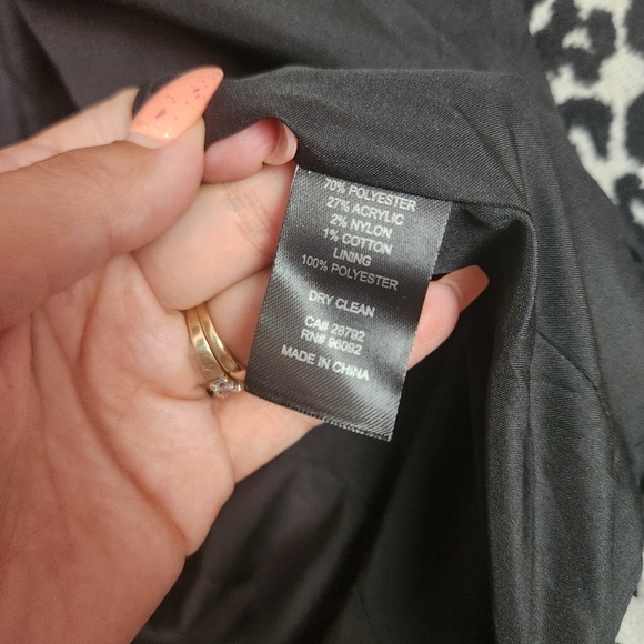 Maison Cinqcent 500 Jacket Leopard Print Winter Coat Black White Womens Medium - Picture 8 of 12